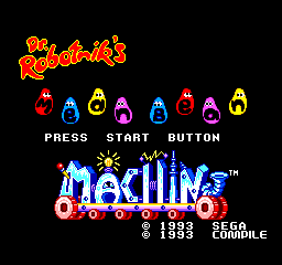 Dr. Robotnicks Mean Bean Machine Title Screen
